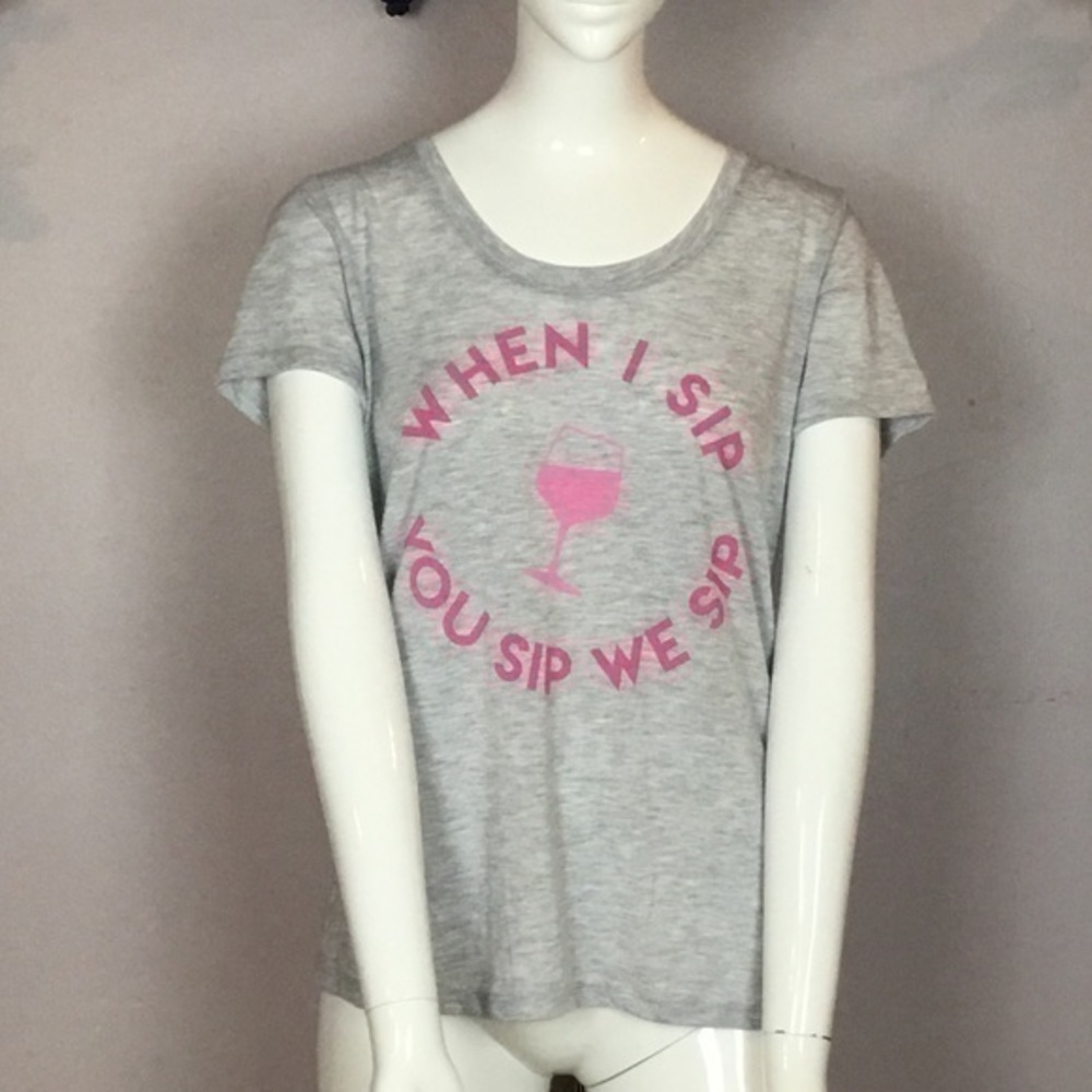 NWT LOVE & CHERISH Wine Graphic Tee Top Small